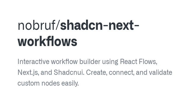 ShadCN Next Workflows